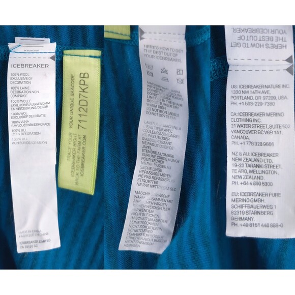 Icebreaker Bodyfit 200 Oasis Long Sleeve Crewe Stripe Thermal T-Shirt S Womens - Picture 9 of 9